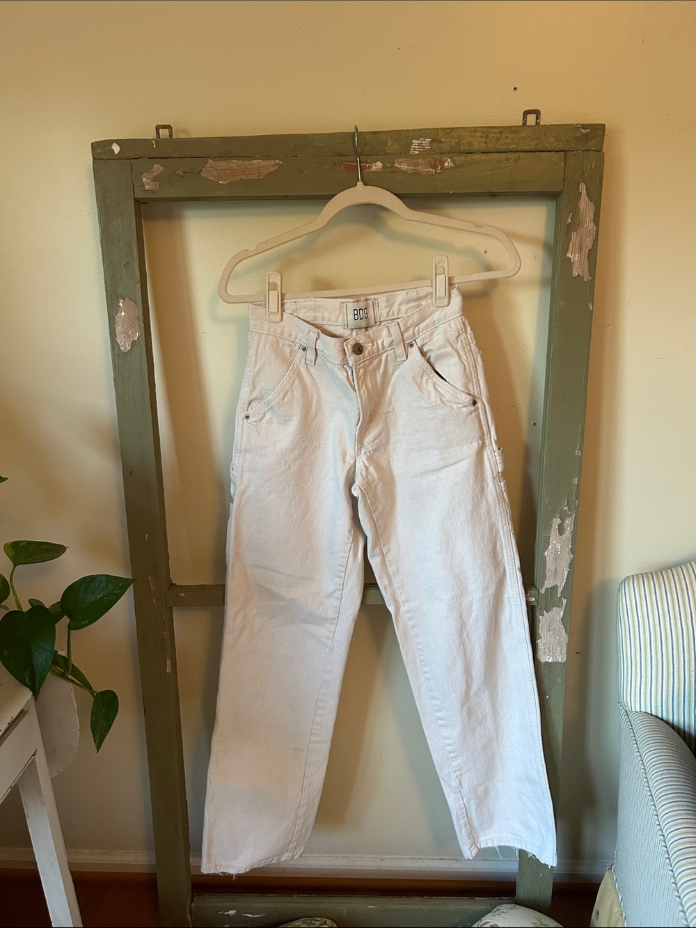BDG off white denim painter pants